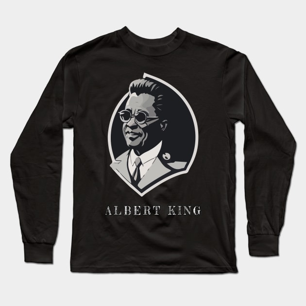 Albert King Long Sleeve T-Shirt by Moulezitouna